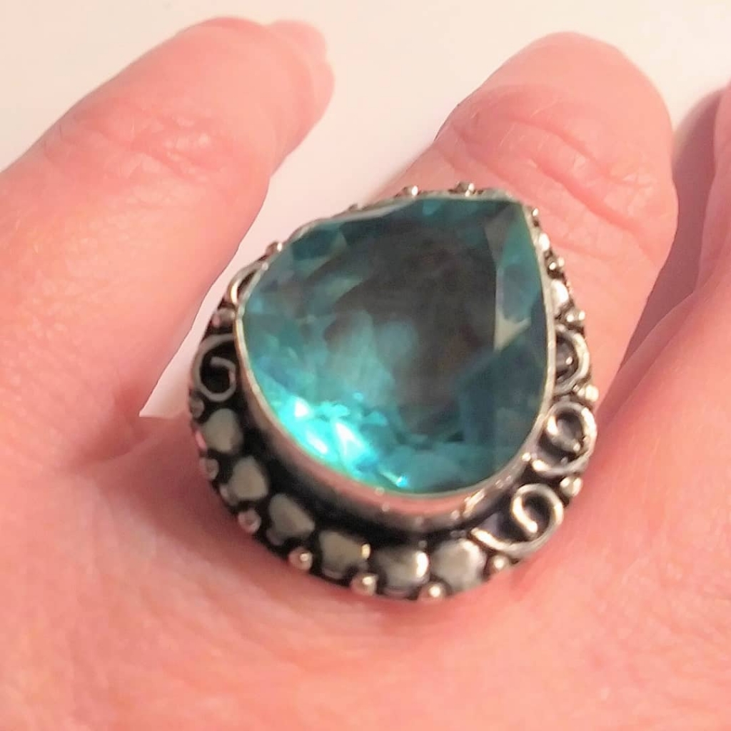 925 Sterling Silver Topaz Ring